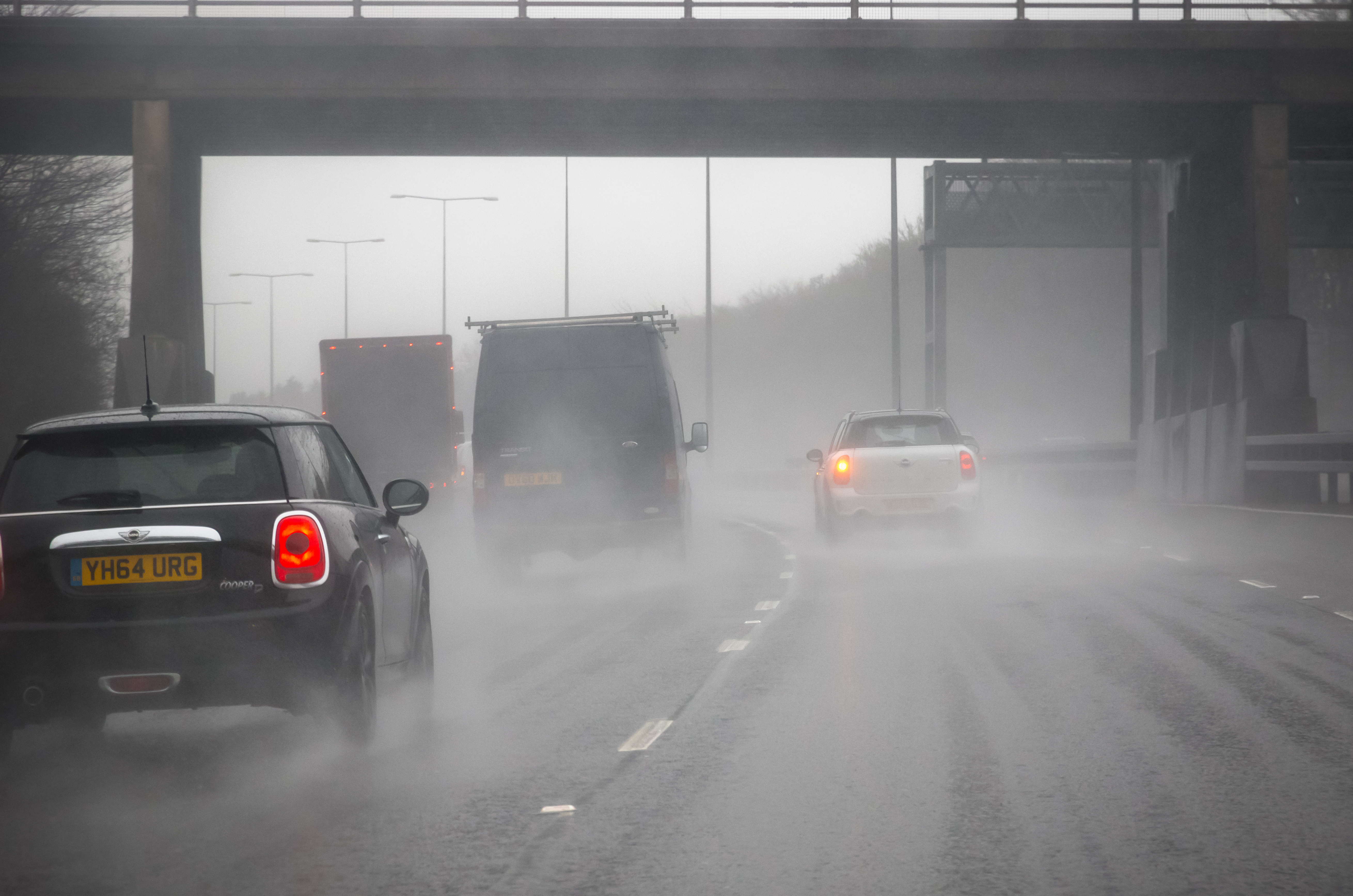 Motorway Rain Wet
